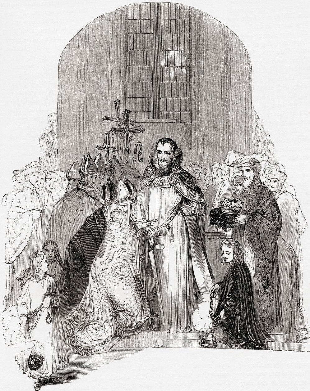 ヘンリー4世の戴冠式：A Pictorial Museum, pub.1847 作： 英語学校