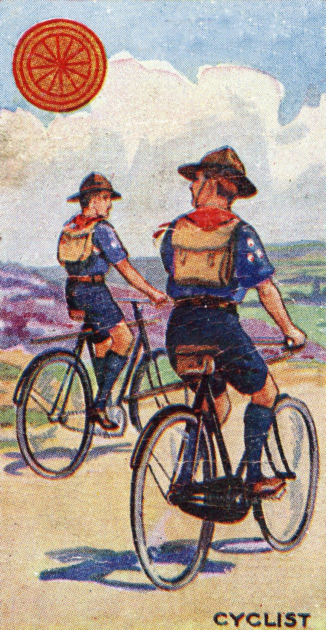 サイクリストスカウトバッジ、1923年 作： 英語学校
