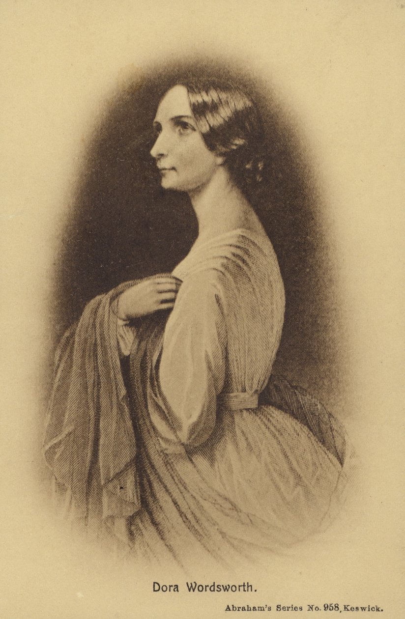 ドーラ・ワーズワース（1804-1847）、イギリスの詩人ウィリアム・ワーズワースの娘（リトグラフ） 作： 英語学校
