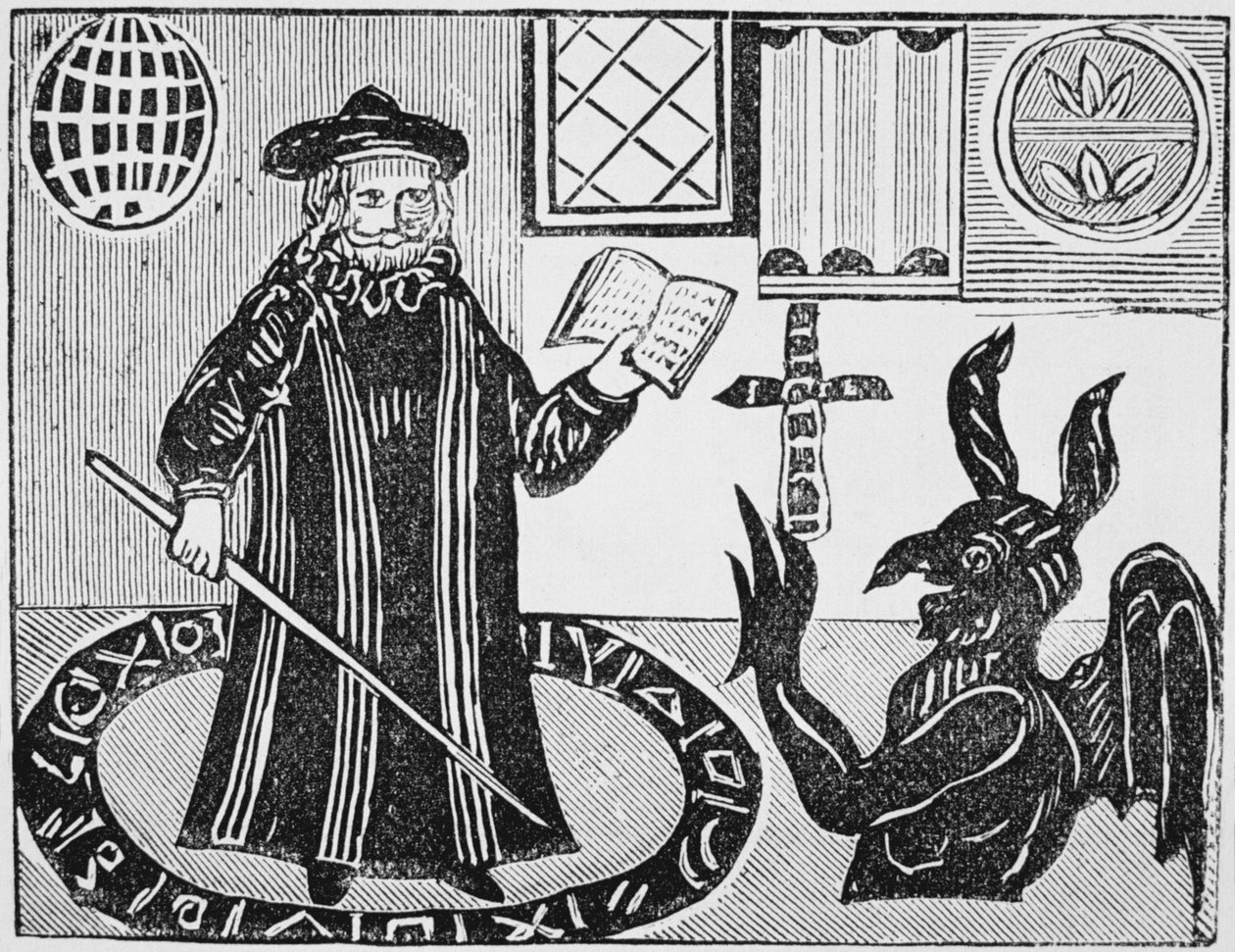 マジックサークルのドクターファウスト、ドクターファウストのジェンツ訳の前編、1648年に出版 作： 英語学校
