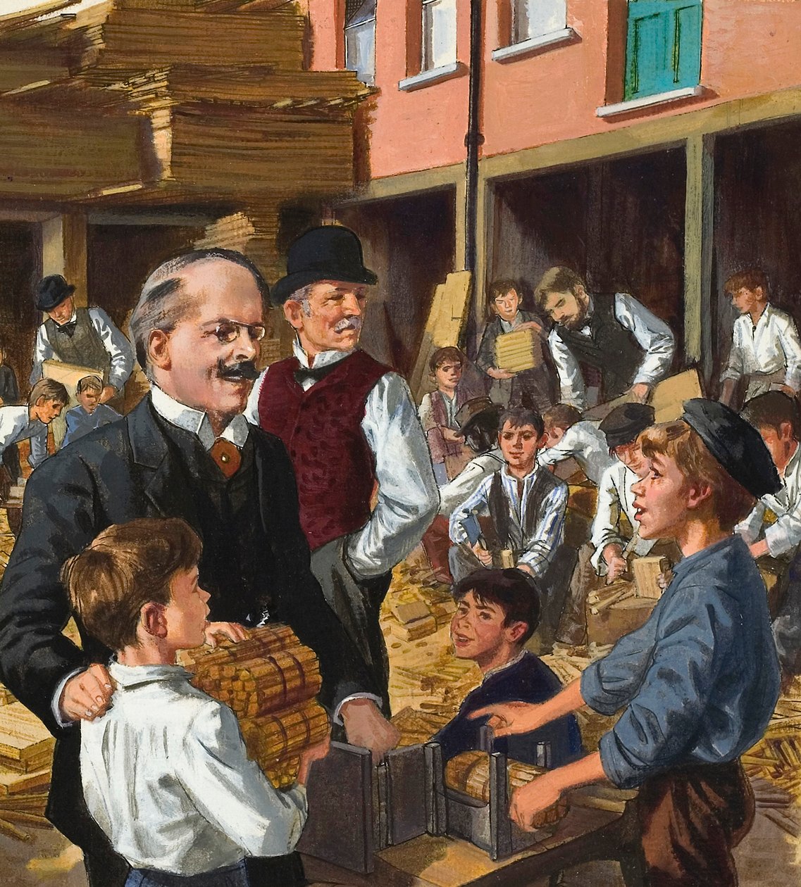 トーマス・ジョン・バーナード博士（1845-1905）（紙にグワッシュ） 作： 英語学校