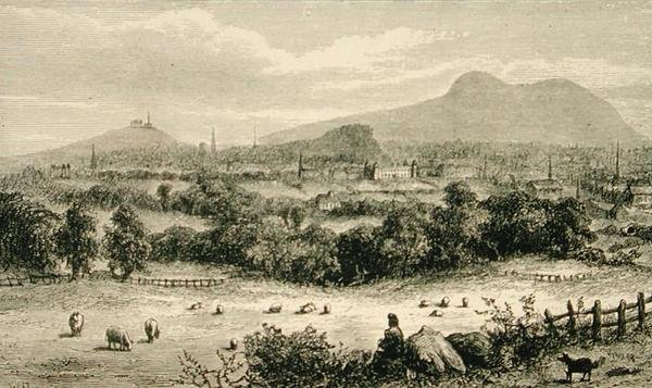 1880年頃のエジンバラ、リリジャス・トラクト・ソサエティ発行の「Scottish Pictures」より 作： 英語学校