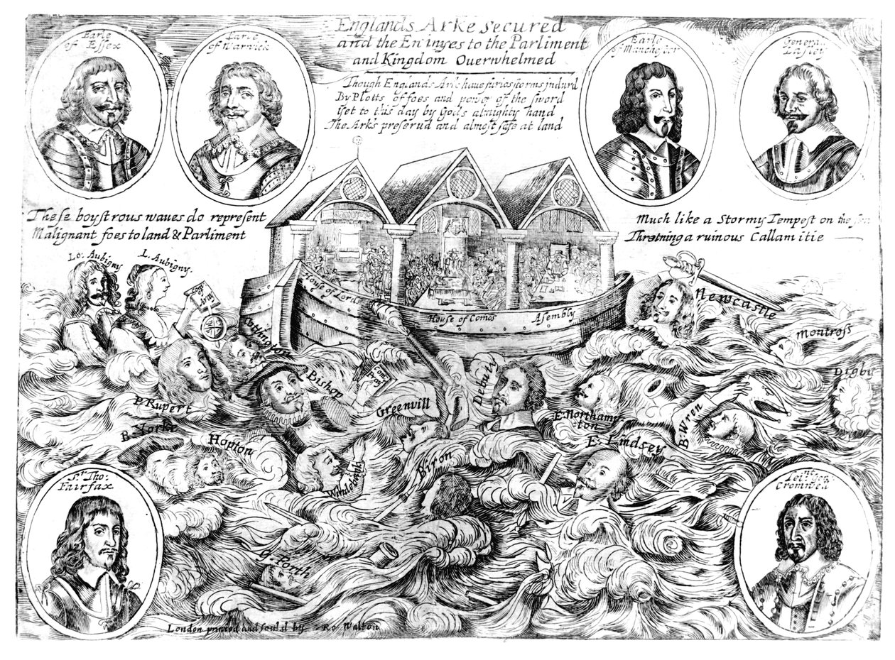 イングランドの箱舟は確保され、議会と王国への敵は圧倒されました、1645-46 作： 英語学校