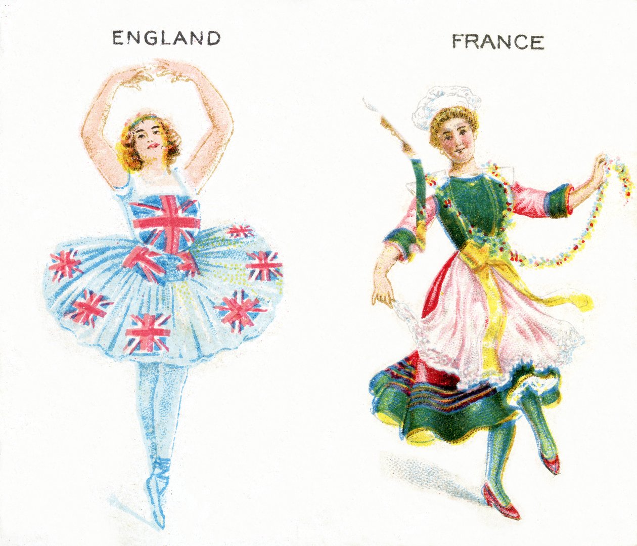 Entente Cordiale（Cordial Understanding）シガレットカード、1915 作： 英語学校