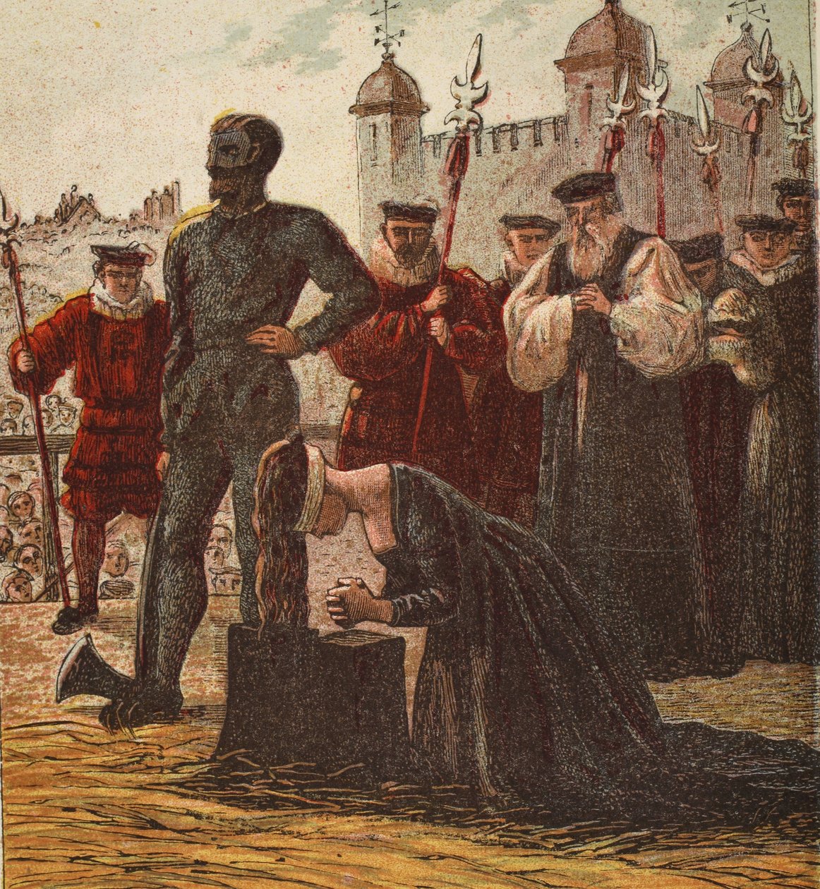 レディー・ジェーン・グレイの処刑、パブ。 1890年（カラーリトグラフ） 作： 英語学校