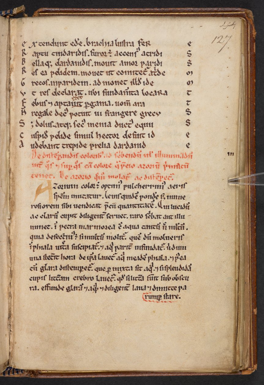 Henry of Huntingdon著『Historia Anglorum』Cotton MS Titus D XXIV, f.127r（ヴェラム）より抜粋。 作： 英語学校