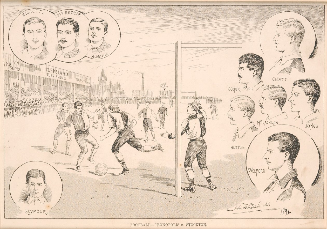 サッカー-アイロノポリスv。ストックトン、1892 作： 英語学校