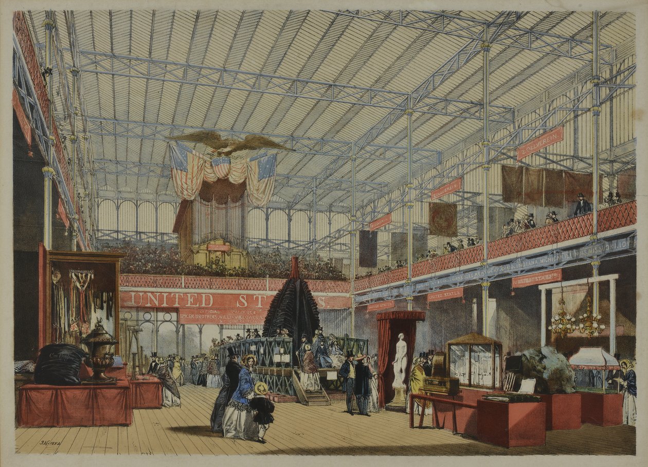 「ディキンソン」の1851年の偉大な展覧会の包括的な写真から、1854年に公開-アメリカ、1854年 作： 英語学校