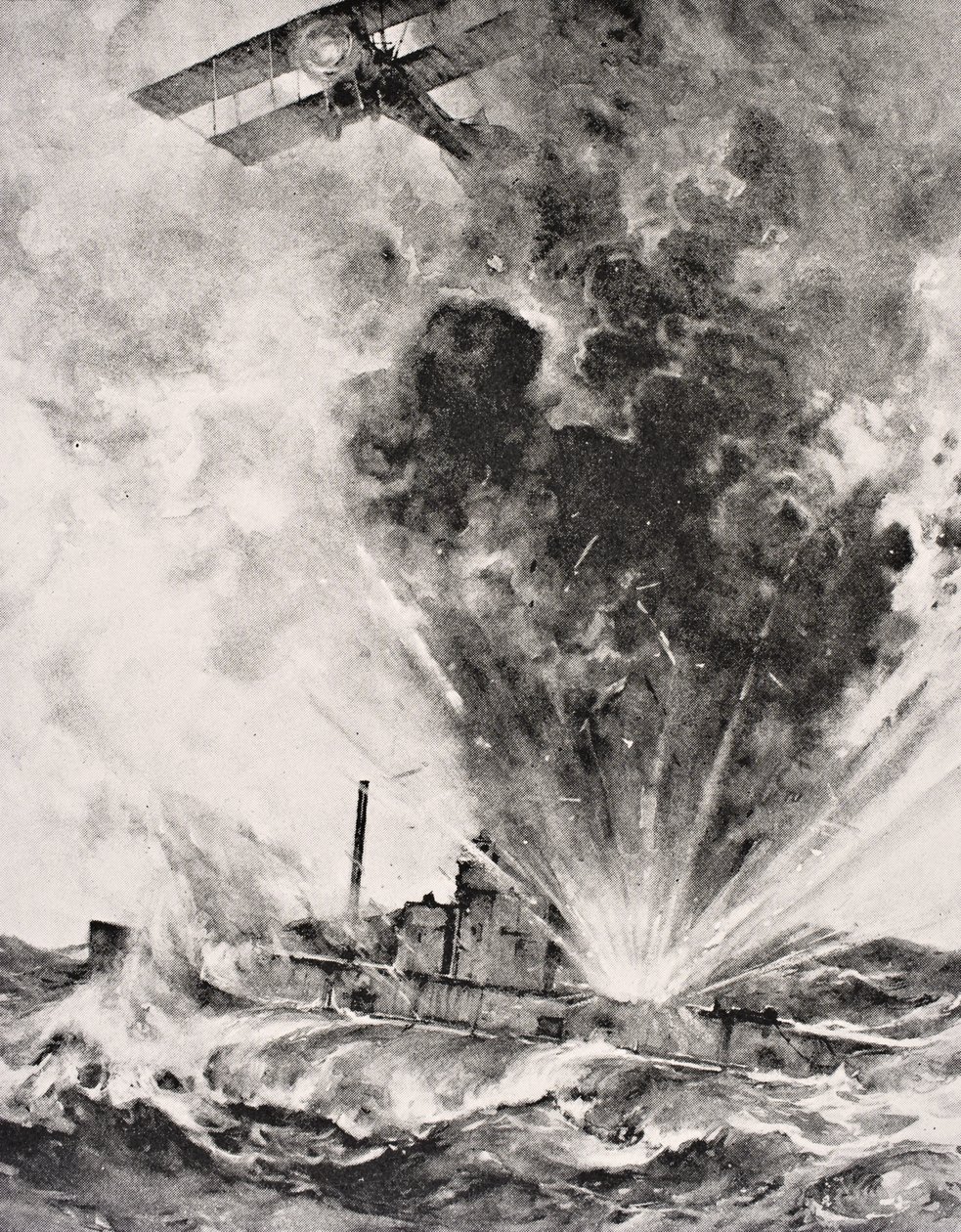 1915年8月26日、ドイツの潜水艦が爆撃され沈没しました。 作： 英語学校