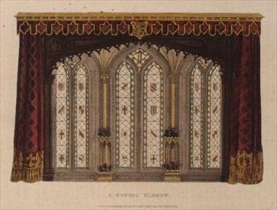 ゴシック様式の窓、「アッカーマンの芸術のリポジトリ」Vol.III, 7, Plate 11より 作： 英語学校