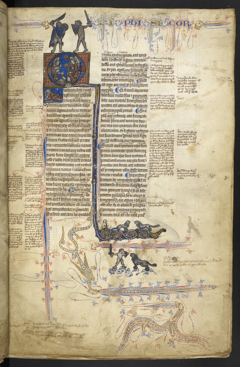 Harley MS 3487, f.4r Aristotle Physica, from 