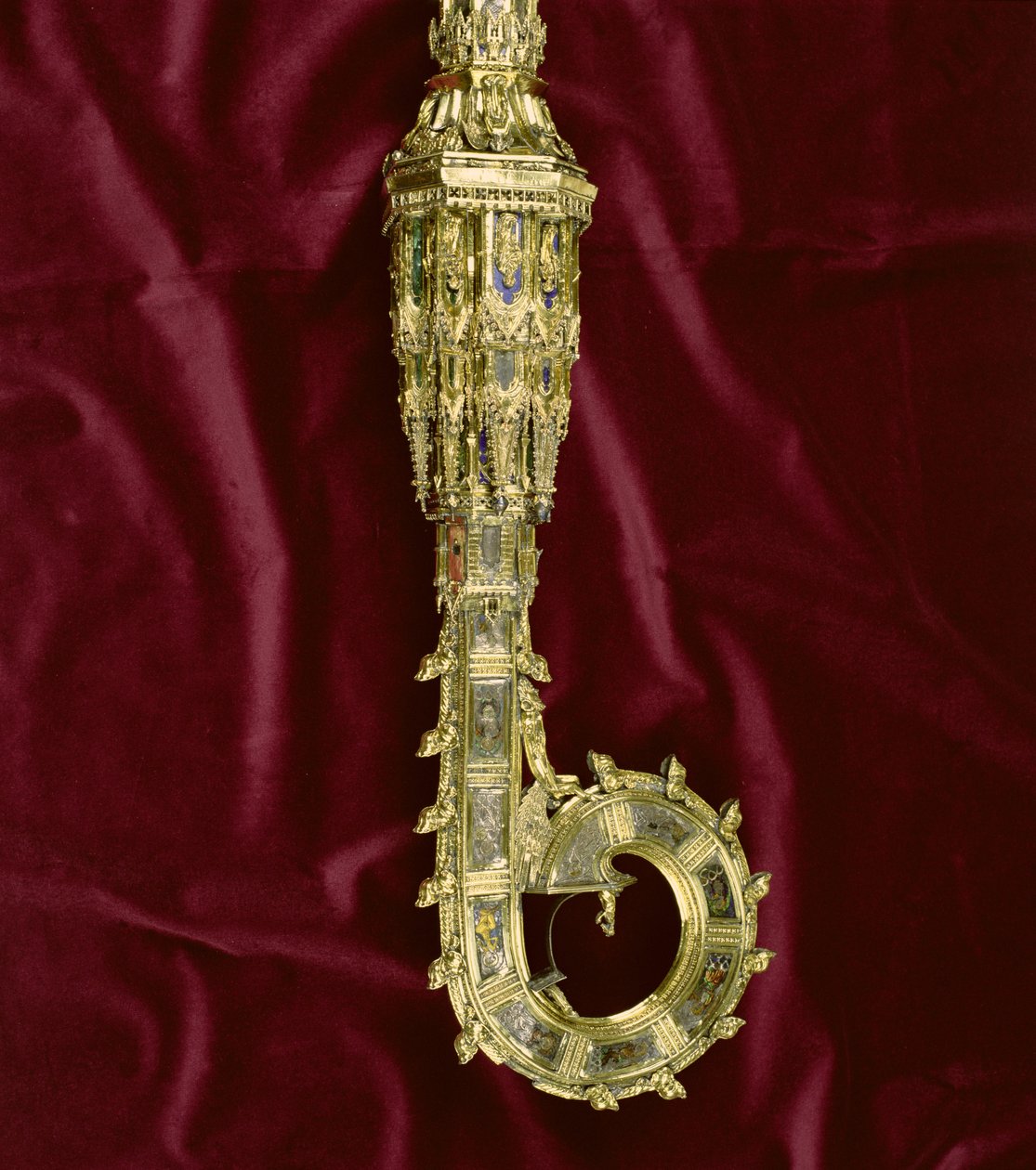 ウィリアムオブワイカム（c.1320-1404）の兵士の頭と曲がり角：ポール側（銀の金箔）（詳細）（205100-32を参照） 作： 英語学校
