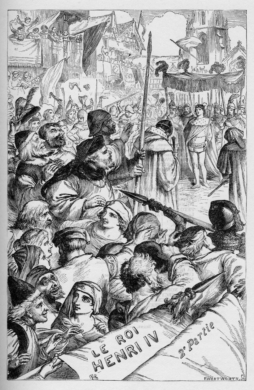ヘンリー4世（Henry IV） - 『ウィリアム・シェイクスピア全集』の挿絵 1866年 - この版の挿絵と全体の形は、ロンドンで出版されたカッセルの挿絵付きシェイクスピアから借用したものである。 作： 英語学校