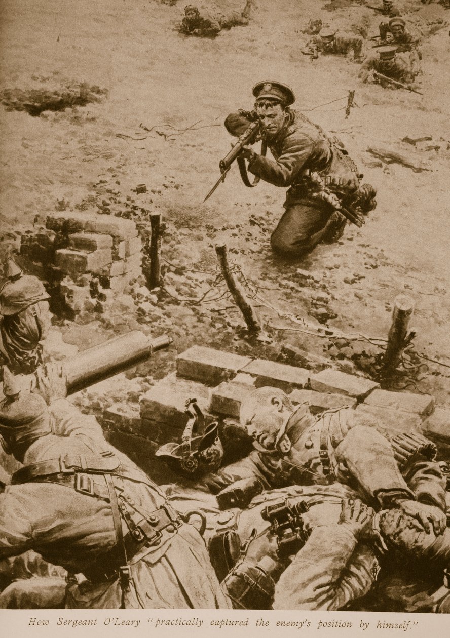 1914〜19年に、リアリー軍曹が自分で敵の陣地を実際にどのように捉えたか 作： 英語学校