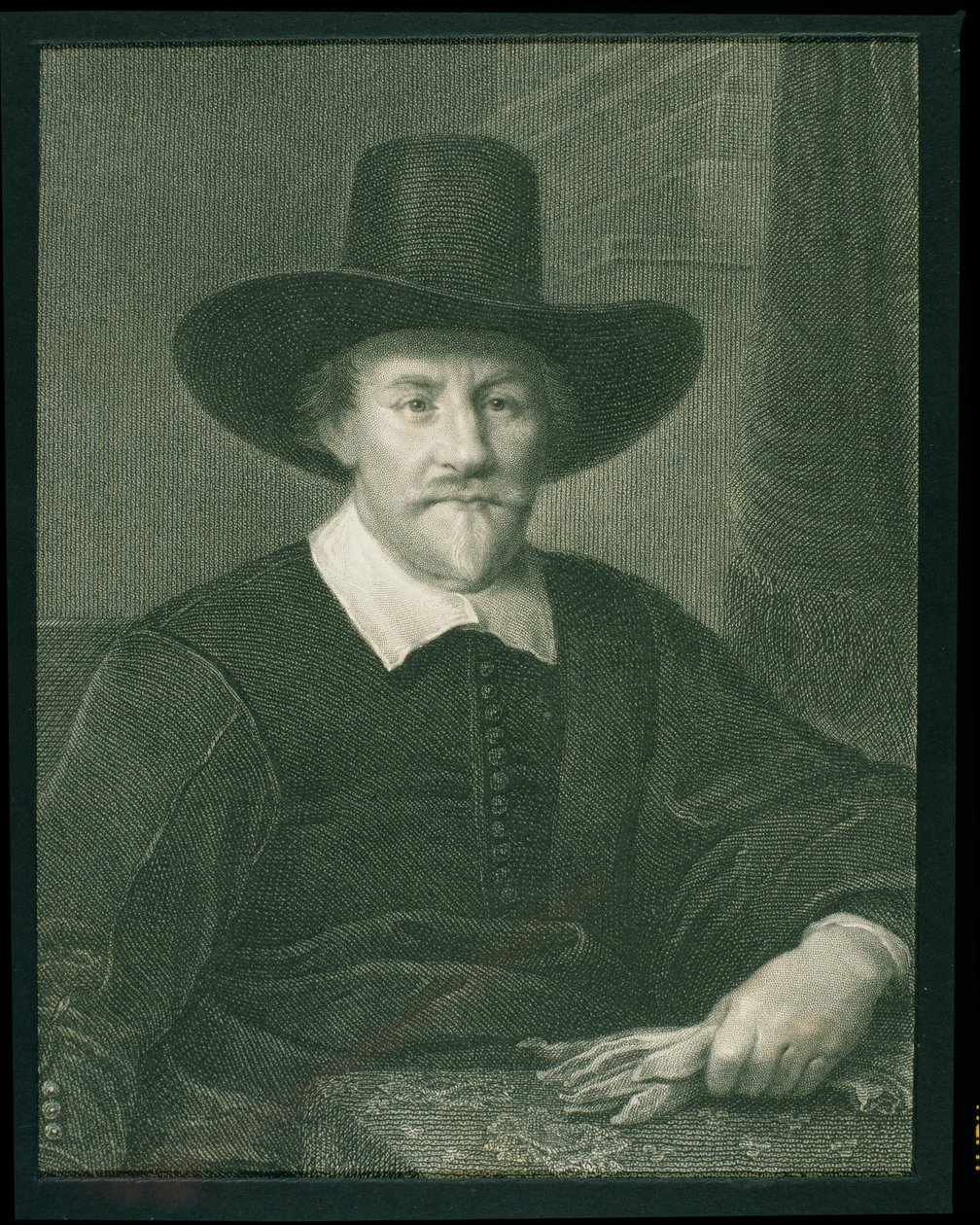 1833年に出版された「肖像画のギャラリー」のHugo Grotius（1583-1645）（彫刻） 作： 英語学校