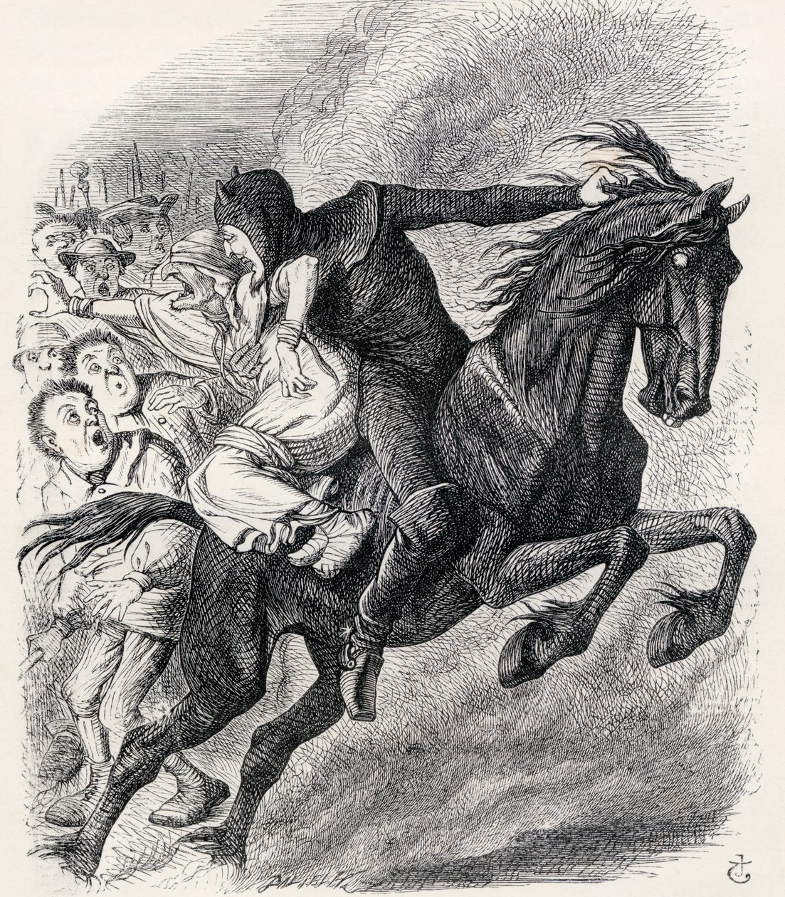 1865年に出版されたThomas Ingoldsbyによる「The Ingoldsby Legends or Mirth and Marvels」からの詩「The Nurse&39;s Story、The Hand of Glory」のJ. Tennielに続くイラスト 作： 英語学校