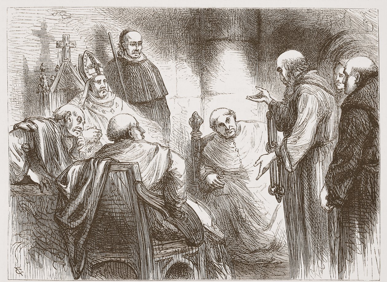 James Aitken Wylie（1808-1890）によるパブのプロテスタンティズムの歴史からのイラスト。 1878 作： 英語学校