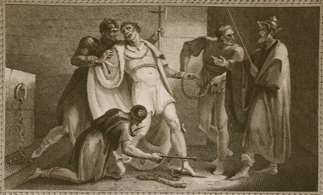 スティーブンの刑務所、デビッドヒュームスの歴史、イギリスのパブからのイラスト。 1812年ロンドン、R。ボウヤー 作： 英語学校