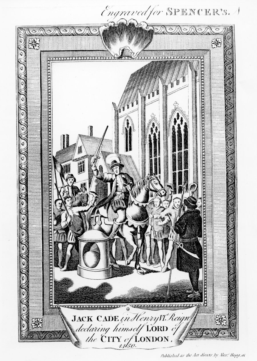ヘンリー6世の統治宣言ロンドンシティの主のジャックケイド（d.1450）、スペンサーのために刻まれた 作： 英語学校