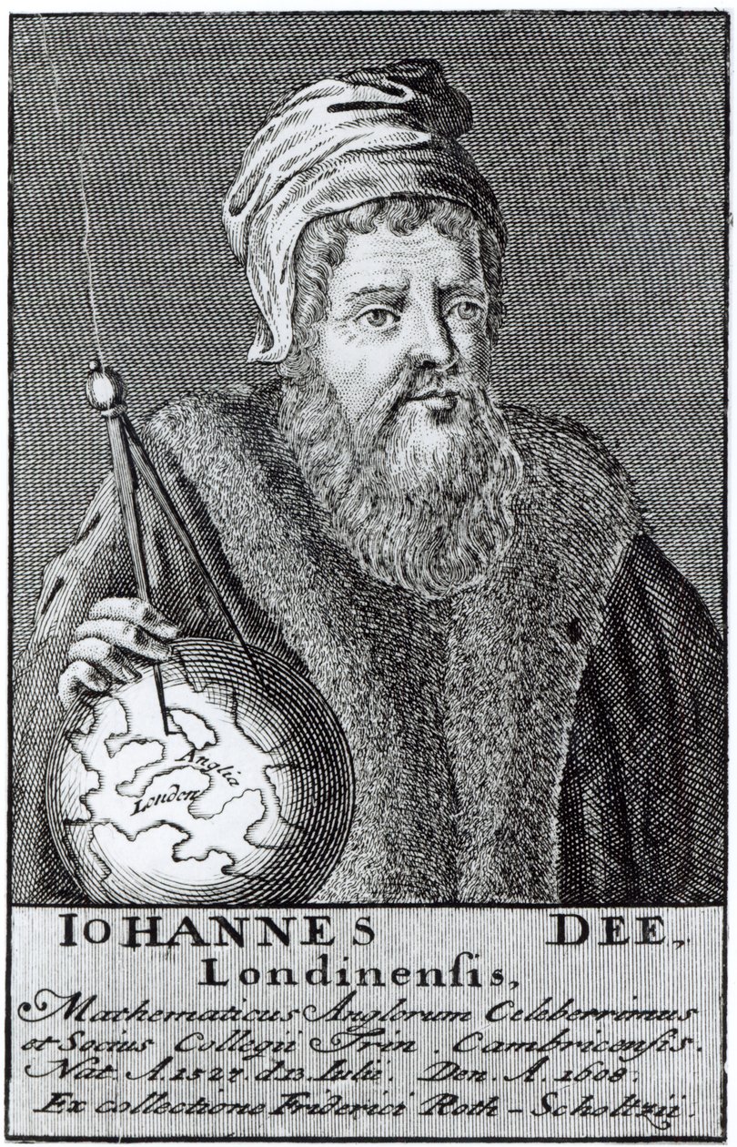 ジョン・ディー（1527-1608）、ロンドン人（彫刻）（バンド写真） 作： 英語学校