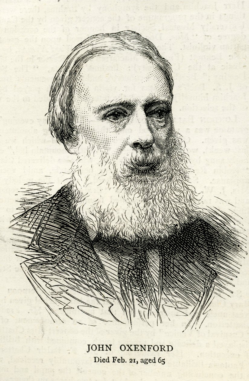 ジョン・オクセンフォード（1812-77）イラスト、グラフィック1877 作： 英語学校