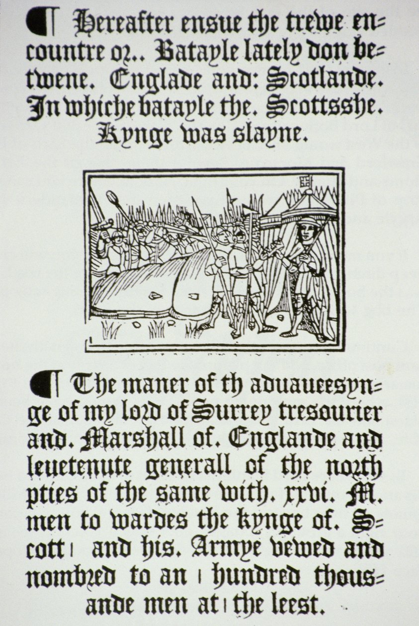 ヘンリー8世（1491-1547）とその騎士、1513年のイギリスのフロデンフィールドでのスコットランドに対する勝利 作： 英語学校