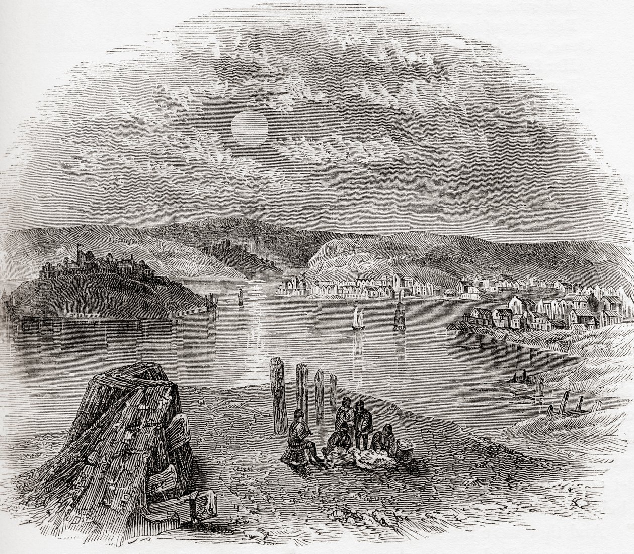 19世紀のアイルランド、コーク州キンセール：A Pictorial Museum, pub.1847 作： 英語学校
