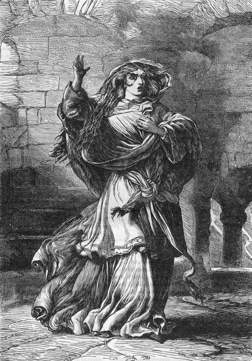 Lady Macbeth (Act II) (Macbeth) - Illustrated in "Completes de William Shakespeare" 1866 - この版の挿絵と全体の形は、ロンドンで出版されたCassell