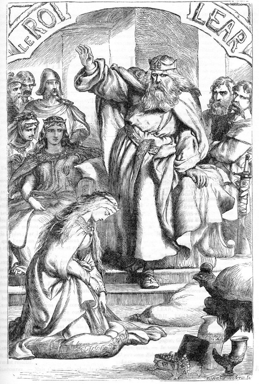Le Roi Lear - (リア王) - 1866年「ウィリアム・シェイクスピア全集」の挿絵 - この版の挿絵と全体の形は、ロンドンで出版されたCassell