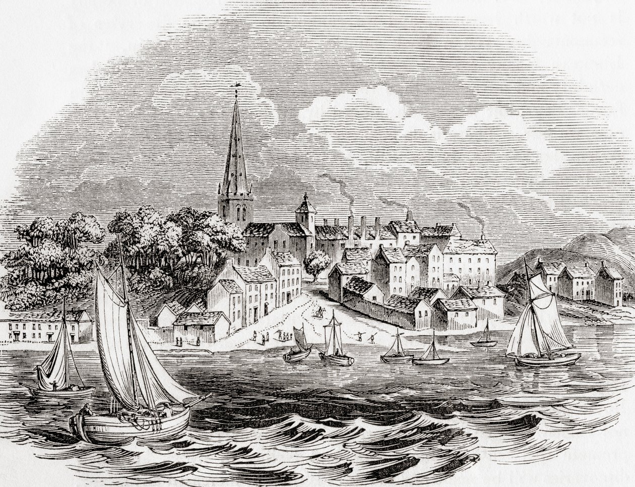 北アイルランドのロンドンデリー、オールド・イングランドより：A Pictorial Museum, pub.1847 作： 英語学校