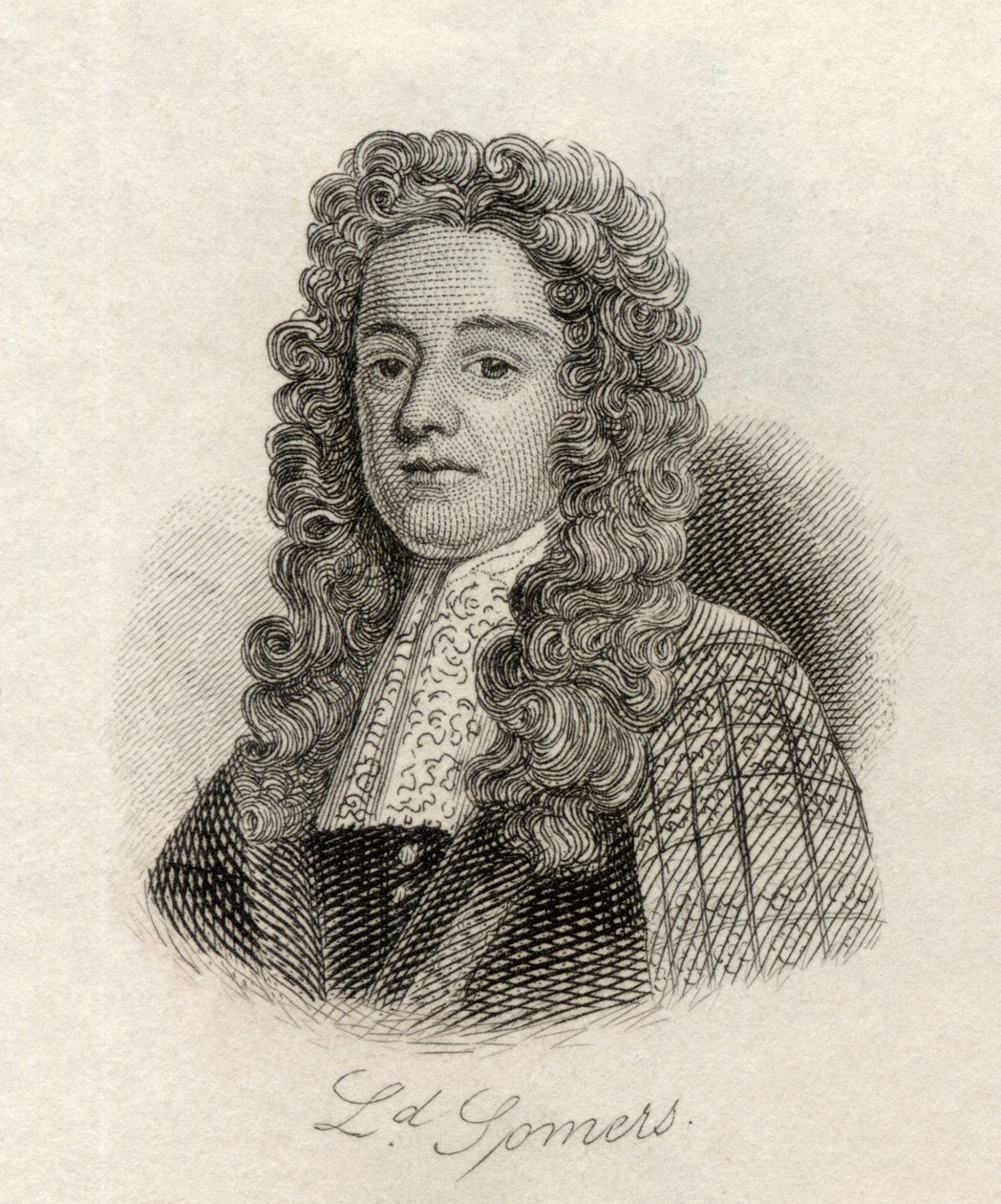 「クラブの歴史辞典」からのジョン・ソマーズ卿、1825年公開 作： 英語学校