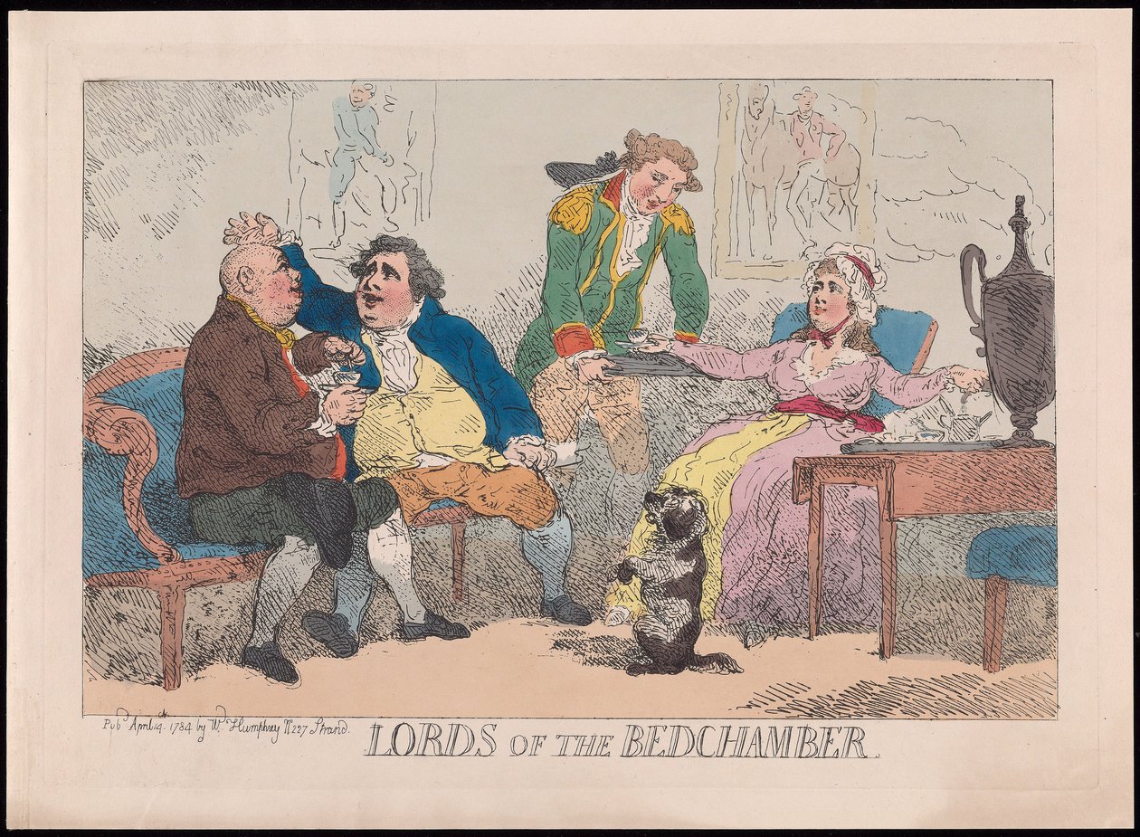 Lords of the Bedchamber, pub.1784年（手彩色彫刻）。 作： 英語学校
