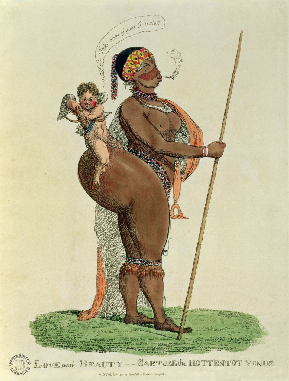 愛と美-Hottentotヴィーナス、1818年 作： 英語学校