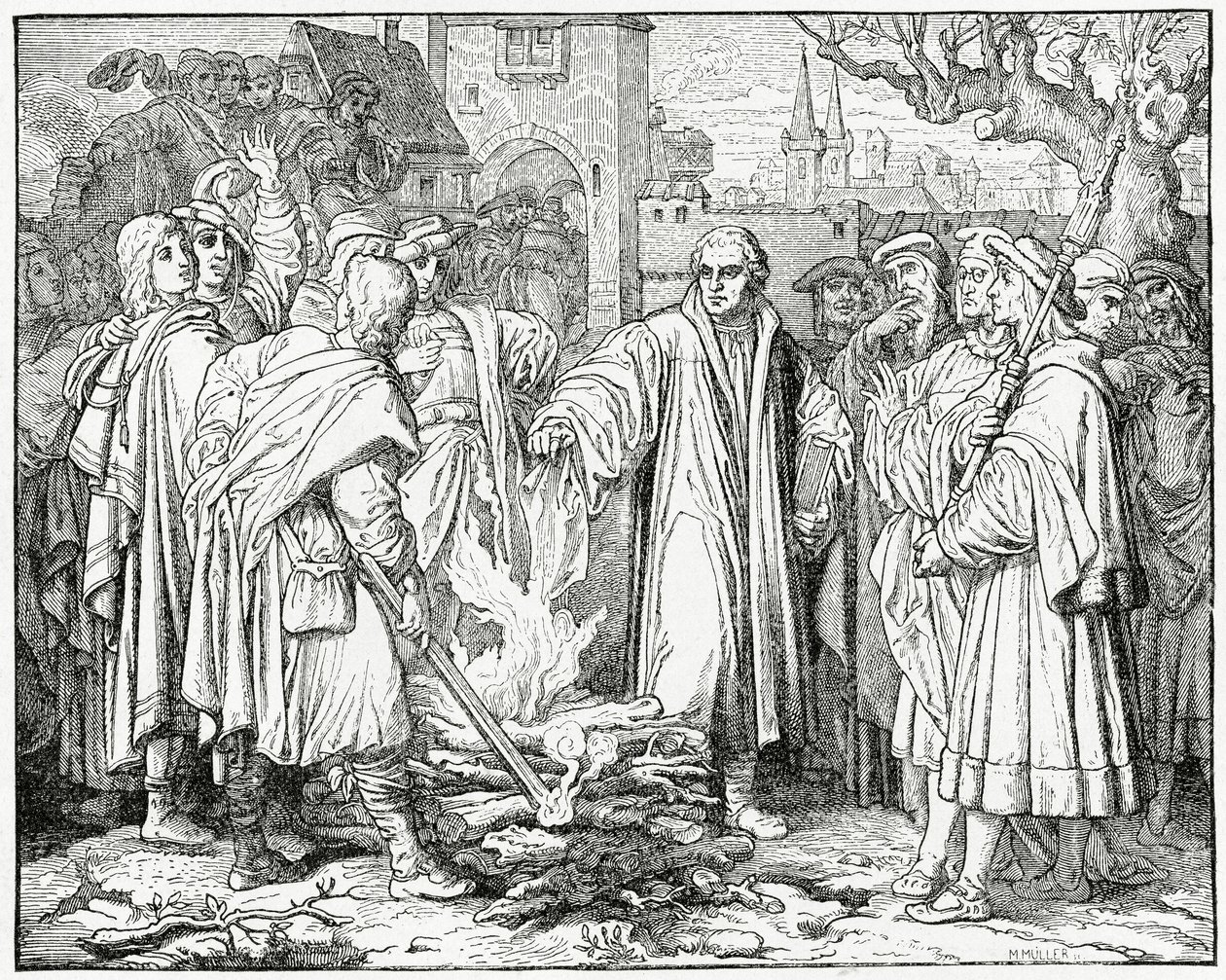 1520年、1882年のルーサー・バーンズ・ザ・ポープスブル 作： 英語学校