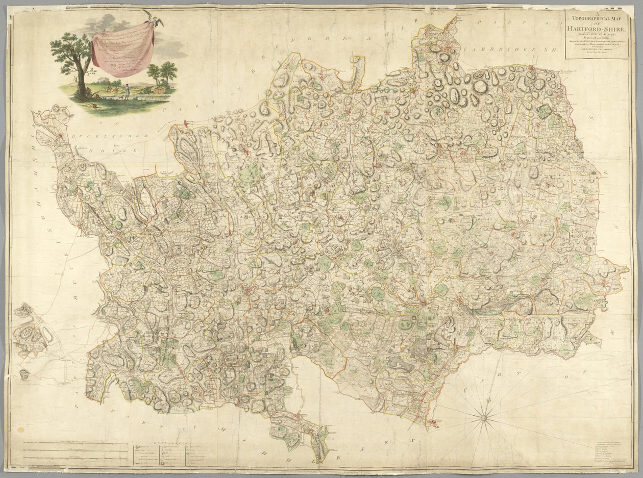ハートフォードシャーの地図 作： 英語学校
