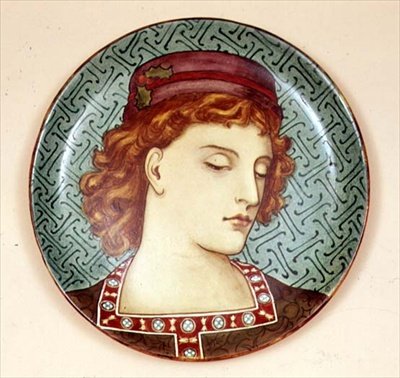 アマチュア画家が描いたミントン皿 1880年頃 作： 英語学校