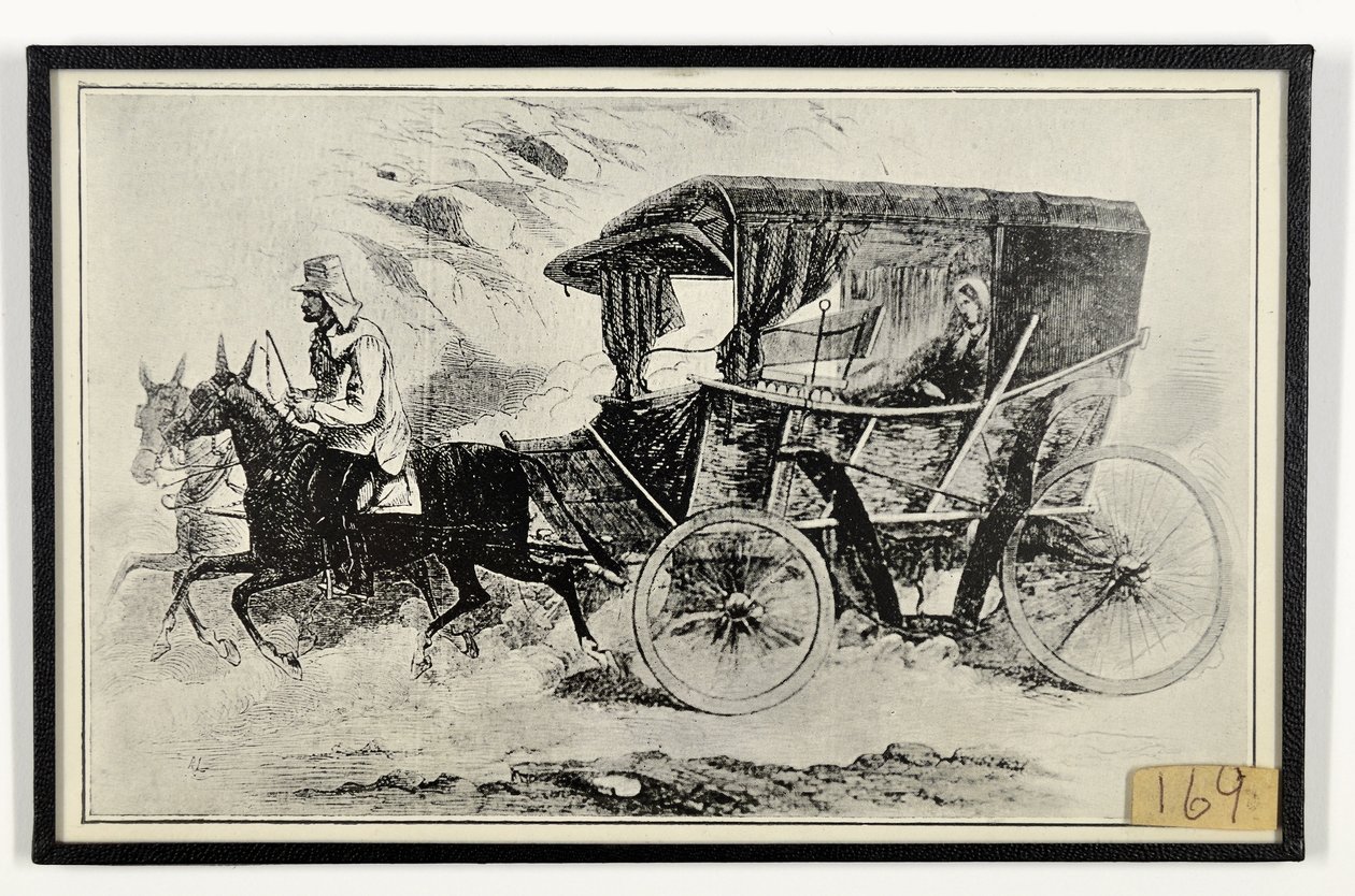 「The Illustrated London News」より、戦場でのナイチンゲール嬢の馬車 作： 英語学校