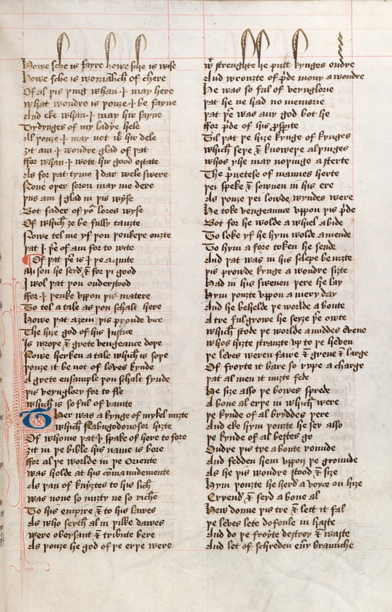 Ms326 f25r、John GowerによるConfessio Amantis（ベラムにペンとインク） 作： 英語学校