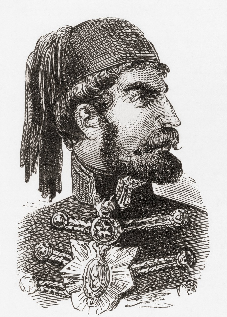 オマール・パシャ・ラタス（ウォードとロックの『イラストレイテッド・ヒストリー・オブ・ザ・ワールド』1882年頃より 作： 英語学校