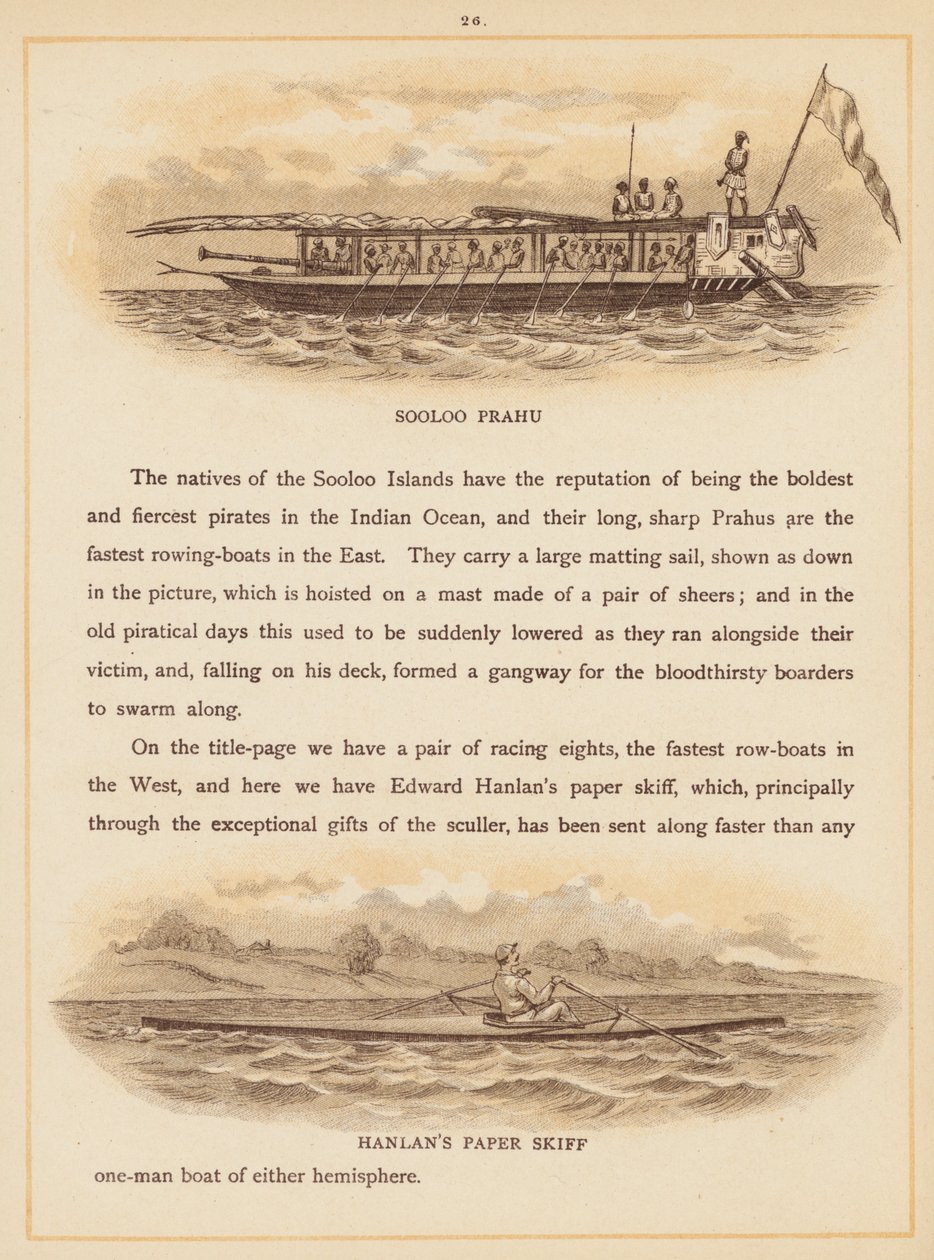 The Boats of the World』のページ、19世紀後半（カラーリトグラフ） 作： 英語学校