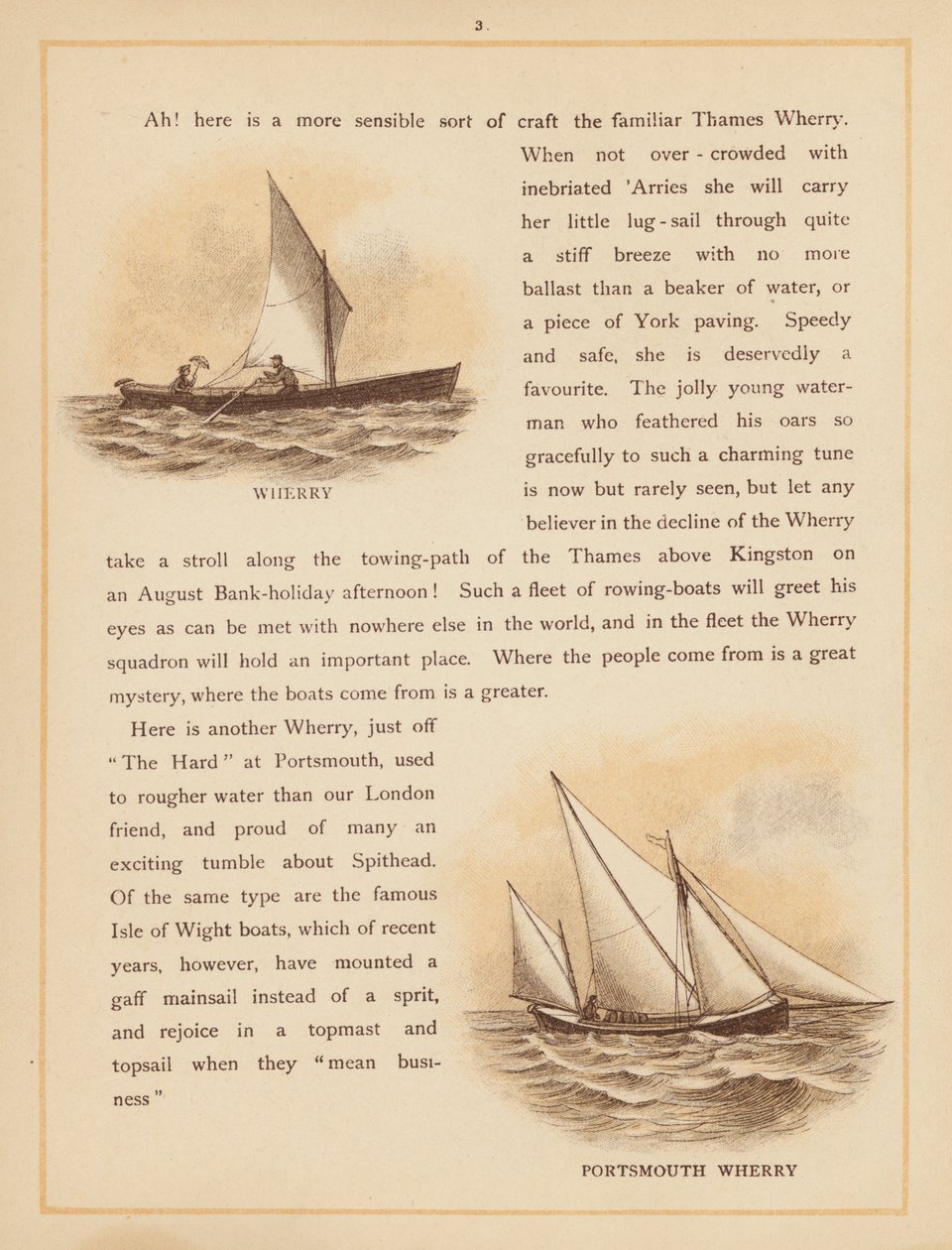 The Boats of the World』のページ、19世紀後半（カラーリトグラフ） 作： 英語学校