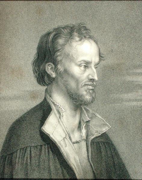 フィリップ・メランヒトンまたはフィリップ・シュヴァルツェルト（1497-1560）、1833年に出版された「画家のギャラリー」より（エングレーヴィング） 作： 英語学校