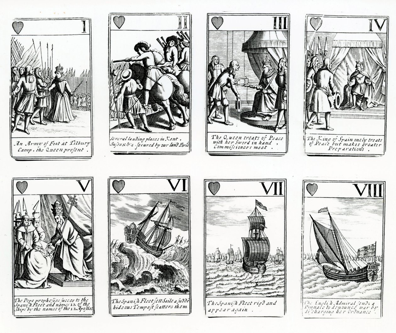 1699年のスペイン艦隊のイベントを描いたトランプ 作： 英語学校