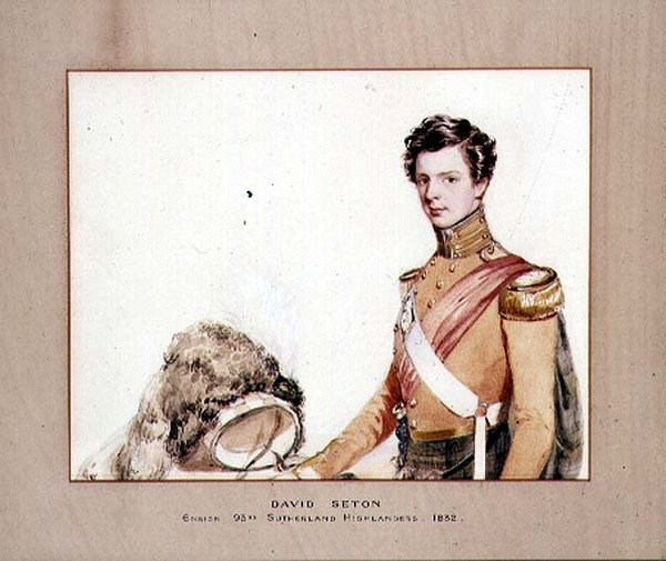 サザランド・ハイランド軍第93師団少尉デビッド・セトンの肖像 作： 英語学校