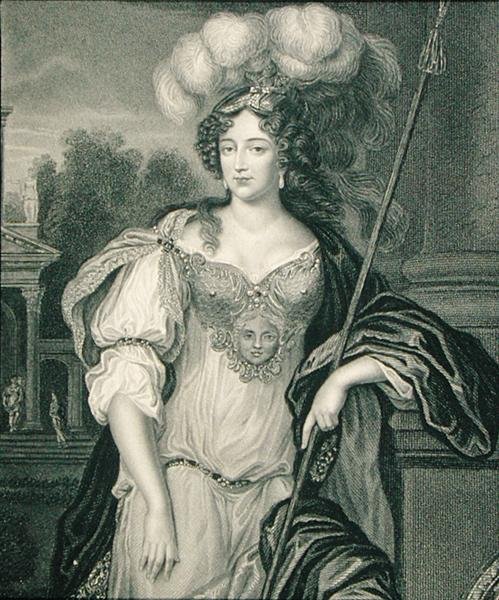 フランシス・テレサ・スチュアート（1647-1702）リッチモンドおよびレノックス公爵夫人の肖像（「ロッジの英国肖像画」より 作： 英語学校