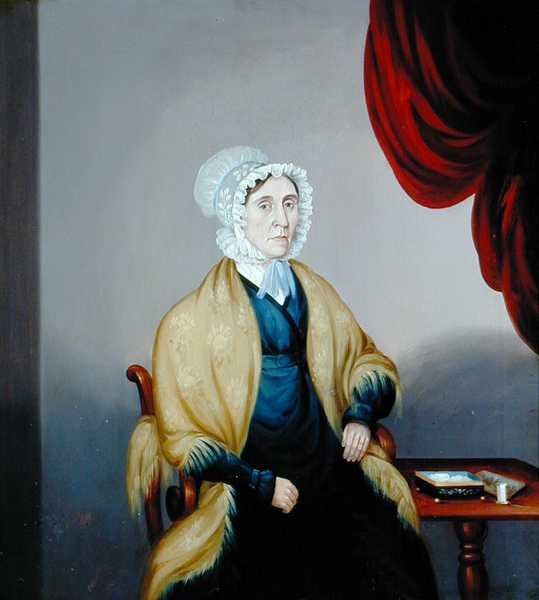 エリザベス・ホワイトリー夫人の肖像」（油彩・キャンバス）（ペアは140068参照） 作： 英語学校