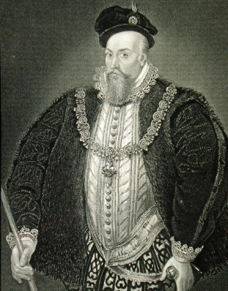 ロバート・ダドリー（1532-88）第1代レスター伯爵の肖像（「ロッジの英国肖像画」より 作： 英語学校