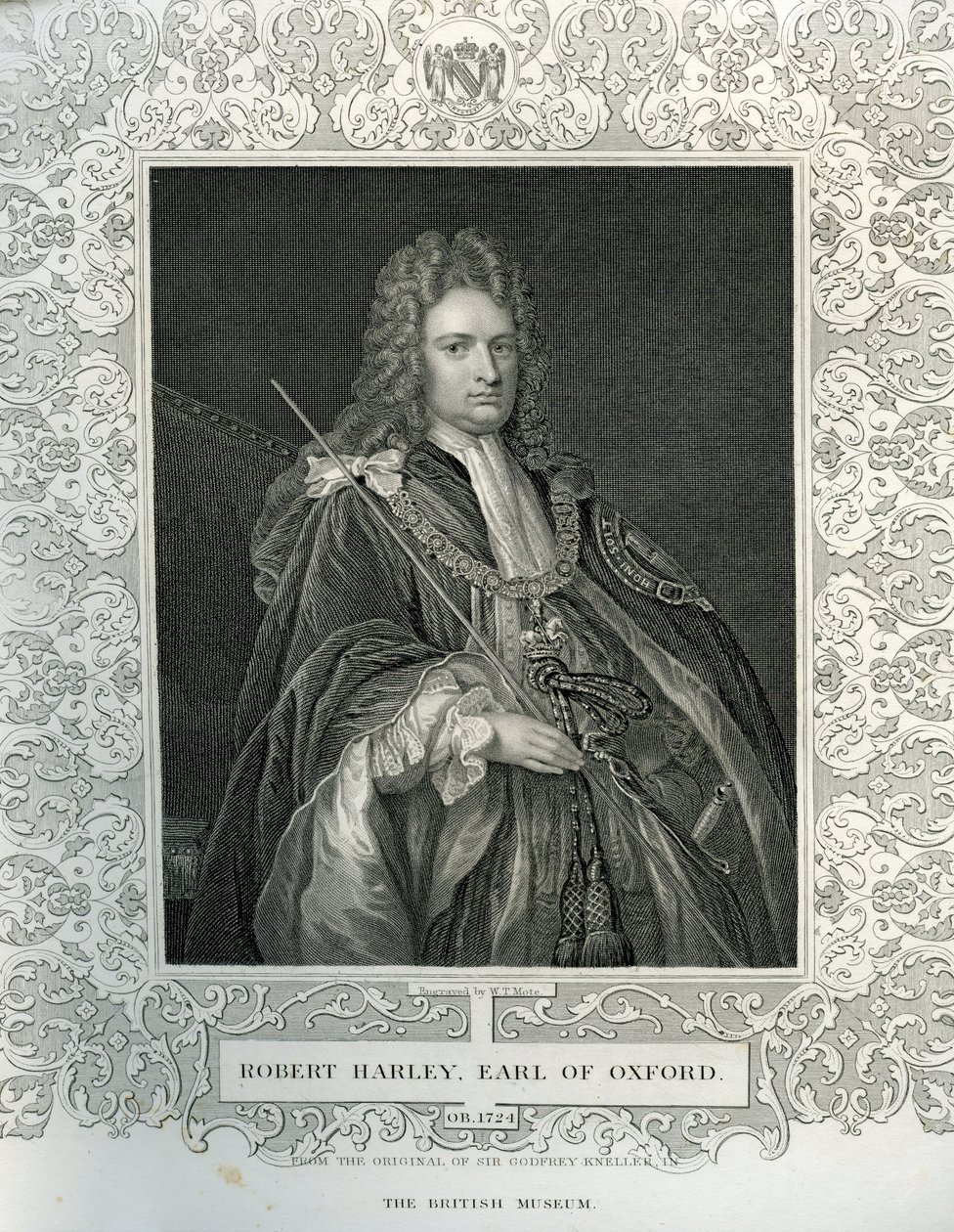 最初のオックスフォード伯爵、ロバート・ハーレーの肖像（1671-1724） 作： 英語学校