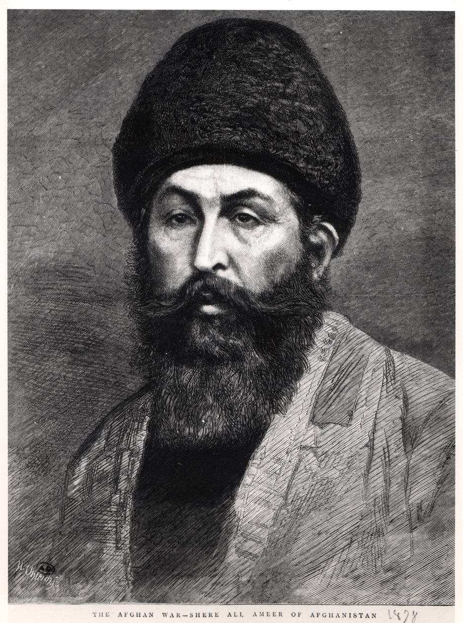 シル・アリ・カーンの肖像（1825-79）アフガニスタンのエミール、1878 作： 英語学校