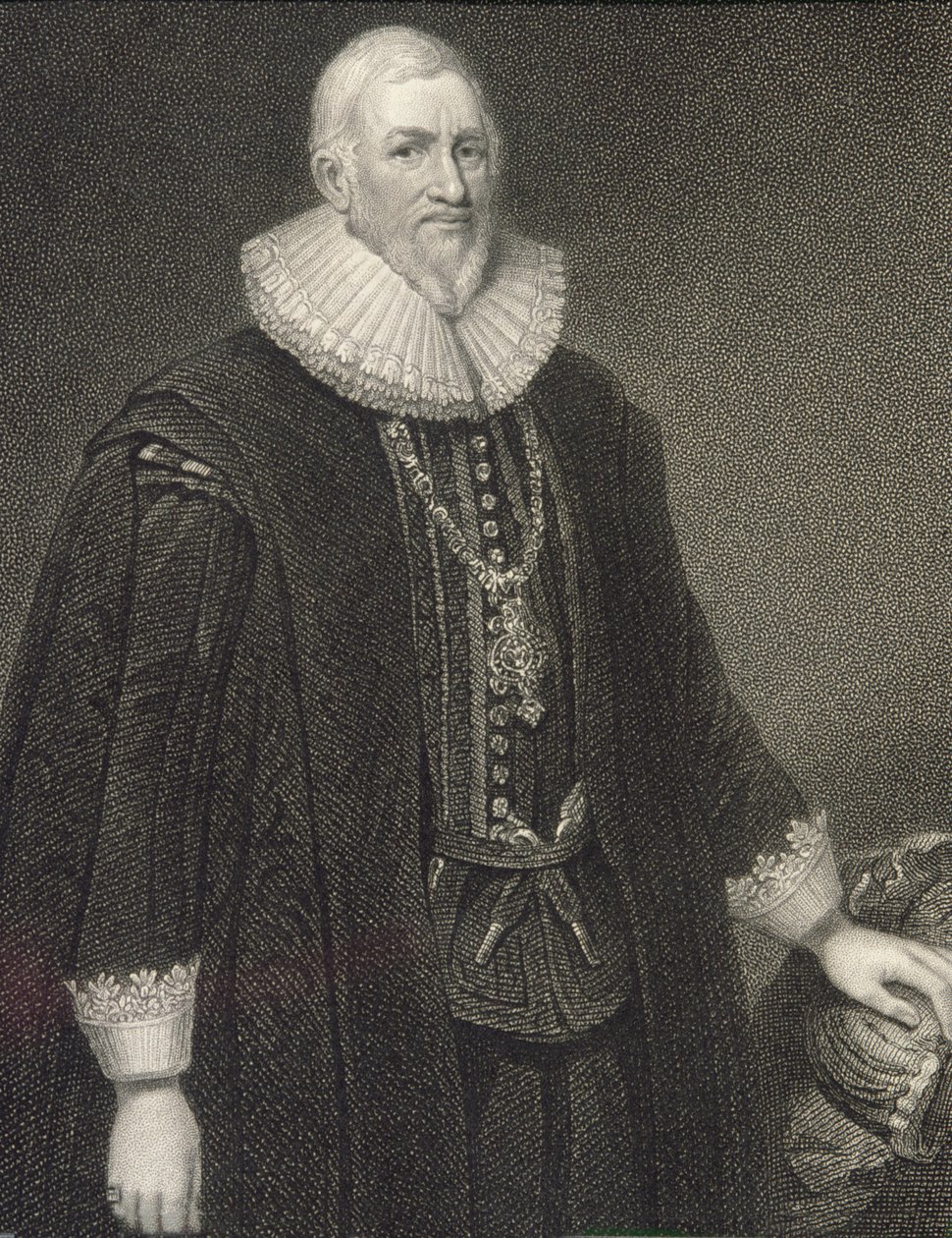 1823年の「ロッジの英国の肖像」からのヒュー・ミドルトン卿の肖像（1560-31） 作： 英語学校